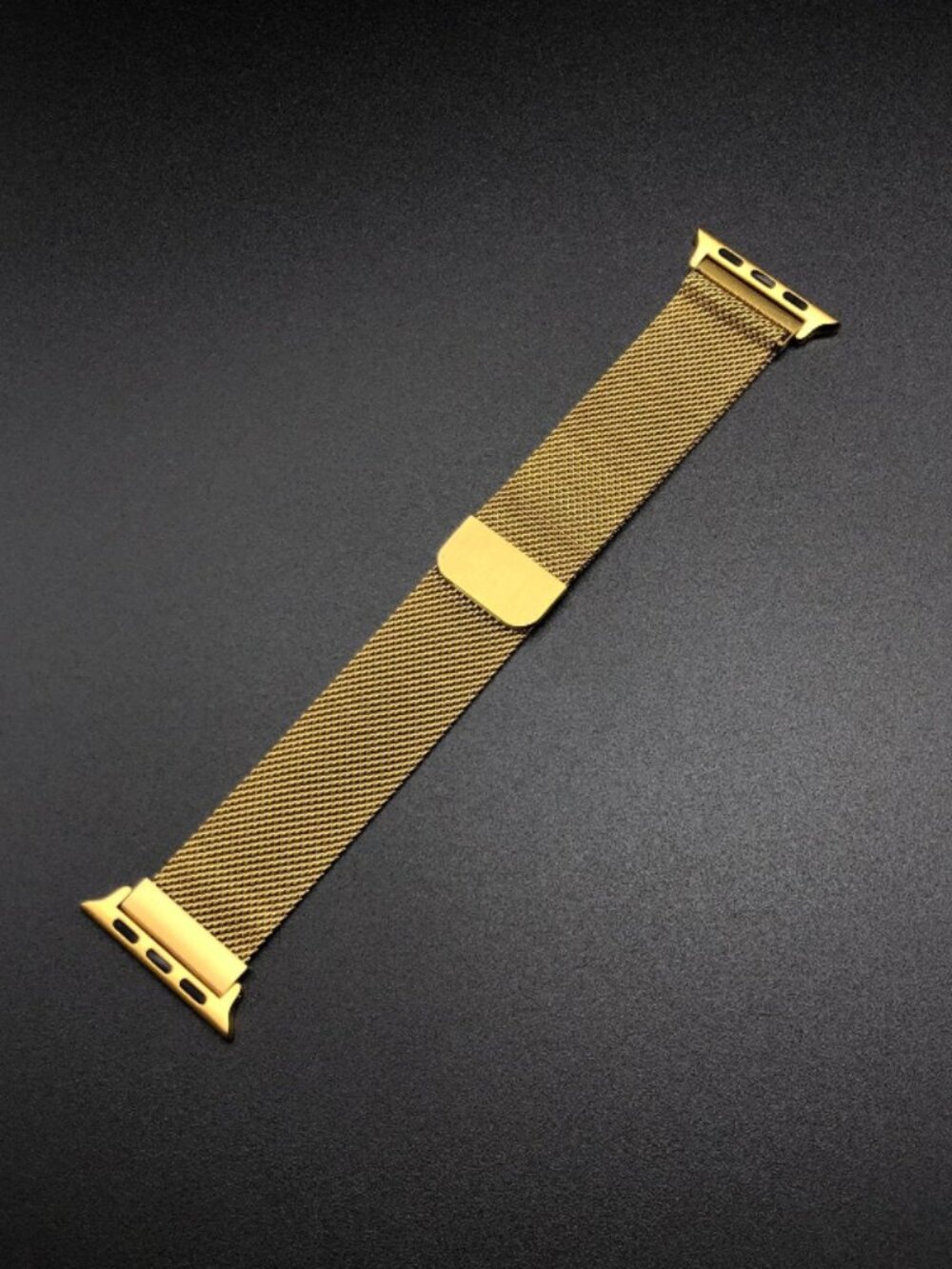 Apple Style Replacement Magnetic Milanese Steel Bracelet (Yellow Gold)